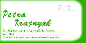 petra krajnyak business card